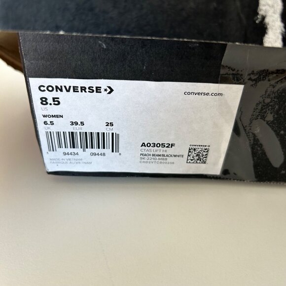 Converse Womens 8.5 Chuck Taylor All Star Lift Hi Peach Orange Platform Sneakers - Picture 9 of 10